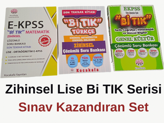 Zihinsel Lise Bi TIK Serisi Matematik-Türkçe-Genel Kültür  Sınav kazandıran set  