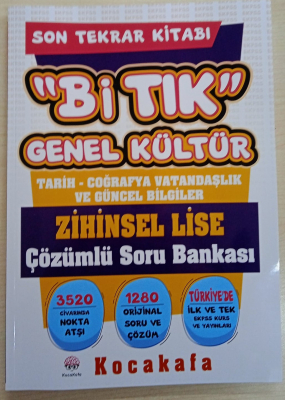ZİHİNSEL LİSE Bi TIK GNEL KÜLTÜR tamamı çözümlü SORU BANKASI